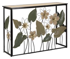 Console Spring 108x36,8x80 cm in Ferro e MDF e Vetro Multicolor