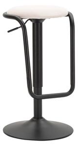 Sgabello Bar Destiny Bianco Ø41x61 cm in Ferro e Compensato e Spugna e Poliestere Nero e Bianco