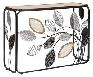 Console Autumn 108x36,8x80 cm in Ferro e MDF e Vetro Multicolor