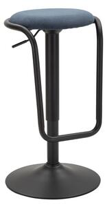 Sgabello Bar Destiny Navy Ø41x61 cm in Ferro e Compensato e Spugna e Poliestere Nero e Blu