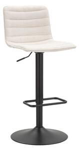 Sgabello Bar High Bianco 43x49,5x85,5 cm in Ferro e Compensato e Spugna e Poliestere Nero e Bianco