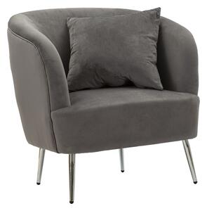 Poltrona Silvery con Cuscino 73x66x78 cm in Legno MDF e Poliestere