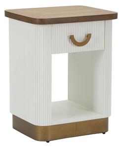 Comodino Tolosa 48x40x62 cm in MDF e Frassino e Ferro