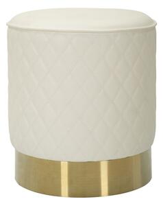 Puff Rotondo Sharon Ø36x39 cm in Pino e MDF e Metallo e Plastica