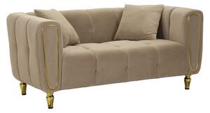 Divano Alma Grigio con Cuscini 81x155x71 cm in Legno e Poliestere