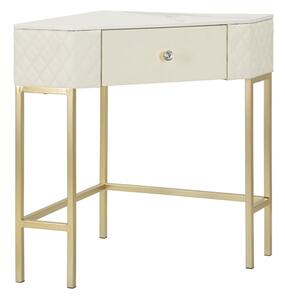 Console Angolare Sharon 84,5x60x77 cm in Pino e MDF e Metallo e Plastica