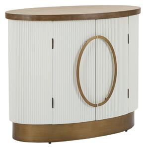 Mobiletto 2 Ante Tolosa 79x48x67 cm in MDF e Frassino e Ferro