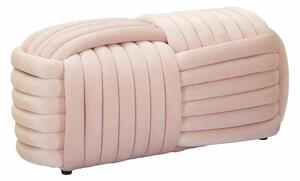 Panca Softy Rosa 90x45x45 cm in MDF e Cotone e Poliestere Rosa