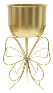 Porta Vaso Farfy Ø22x40 cm in Ferro Oro