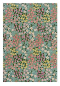 Tappeto color menta in lana tessuto a mano 120x170 cm Emilia Floral – Flair Rugs