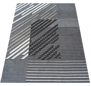 Tappeto di design in grigio con strisce Larghezza: 60 cm | Lunghezza: 100 cm