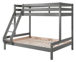 Letto a castello grigio per bambini 140x200/90x200 cm Pino - Vipack