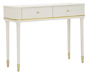 Console Camille Bianca 101x37x78 cm in Pino e MDF e Ferro