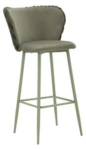 Sgabello Bar Alaska B Verde Set 2 Pz 55x58x106 cm in Compensato e Spugna e Ferro e Poliestere Verde