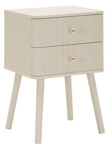 Comodino 2 Cassetti Shy 34x37,5x59 cm in Pino e MDF e Ferro