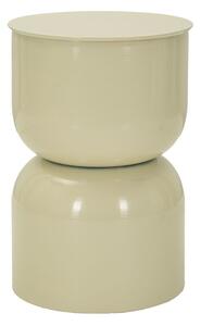 Tavolinetto Oyi Crema Ø31x46 cm in Metallo Crema