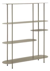 Libreria Saturno Tortora 118x31x139 cm in Metallo Grigio tortora