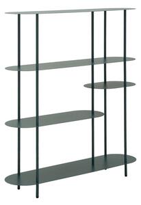 Libreria Saturno Ottanio 118x31x139 cm in Metallo Verde acqua