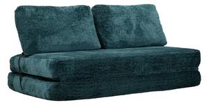 Divano Letto Faster Petrolio 150x100x80 cm in Spugna e Poliestere Verde acqua