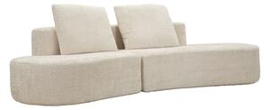 Divano Island Bianco 238x92x78 cm in Spugna e Poliestere Bianco