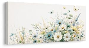 Quadro su tela – Fiori selvatici in tonalità pastello