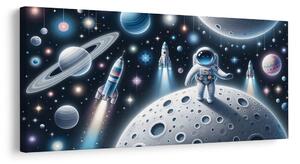 Quadro su tela – Cosmonauta tra i pianeti
