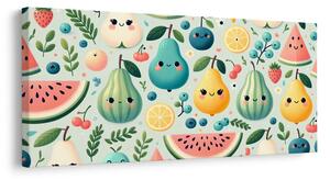 Quadro su tela – Frutta succosa con sorriso