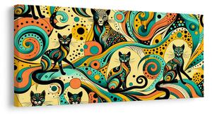 Quadro su tela – Gatti colorati