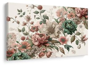 Quadro su tela – Fiori delicati in tonalità pastello