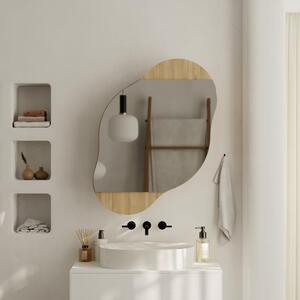 Specchio da Bagno con Armadietto Nuvola 60x13x75 cm in Melamina Zaffiro di Quercia
