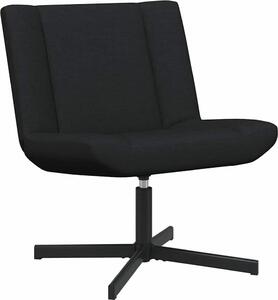 VidaXL Sedia girevole nera 63 x 75 x 76 cm tessuto