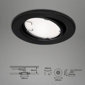 Briloner Fit Move S luci da incasso LED, CCT RGB 3 unità, nero