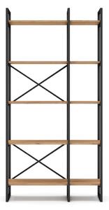 Scaffale in rovere nero/naturale 87,5x175 cm Dusan - Marckeric