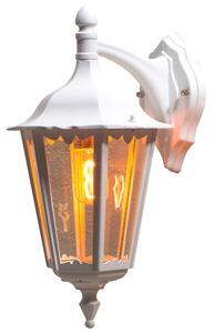 Applique Konstsmide Firenze in alluminio laccato bianco con vetro trasparente