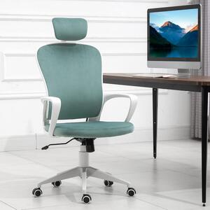 Sedia da ufficio ergonomica - Sedia girevole - Sedia da ufficio con poggiatesta - Sedia da ufficio con braccioli