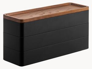 Portagioie con coperchio in legno Rin
