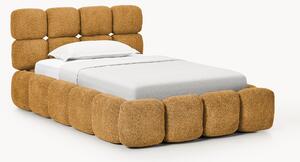 Letto singolo imbottito in teddy bouclé Tayla