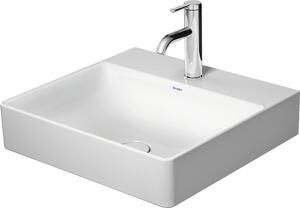 Duravit DuraSquare lavabo, 50x47cm, sans trou pour robinet, sans trop-plein, vitrifié par le dessous, 2353500070, 2353500070
