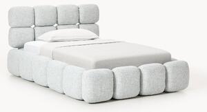 Letto singolo imbottito in teddy bouclé Tayla