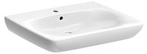 Geberit Renova Nr. 1 Comfort, lavabo avec encastrement, 650x550mm, avec percement pour robinetterie, avec trop-plein, blanc, 258565600, 258565600