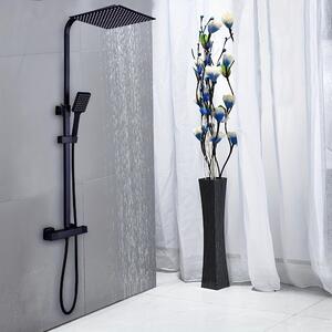 Doccia a soffitto - Set doccia - Colonna doccia - Miscelatore termostatico - Doccetta - Acciaio inossidabile - 30 x 30 cm