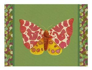 Tovaglietta rigida verde 39x29,5 - Farfalla Caia