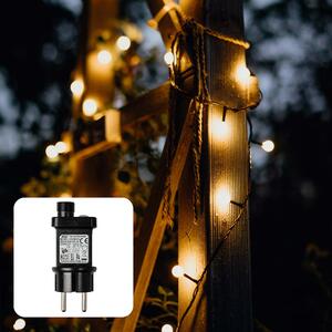 Ghirlanda luminosa con palline, 180 LED bianco caldo, illuminazione decorativa per esterni, giardino e feste, IP44