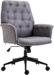 Sedia da ufficio - Sedia per ufficio - Sedia girevole - Sedia da lavoro - Sedia per l'home office - Grigio scuro - Design ergonomico