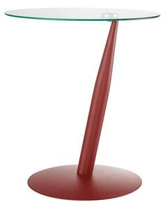 Tavolinetto rosso merlot moderno in metallo L'Oca Nera