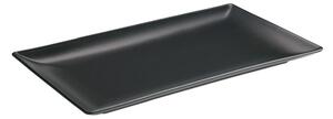 Piatto rettangolare da portata in Gres 30x15 CM in colore nero satinato non lucido