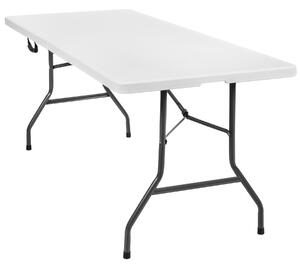 Tectake 402153 tavolo pieghevole da campeggio 183 x 76 x 74 cm - bianco