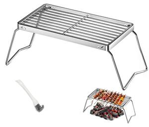 Griglia pieghevole per barbecue, in acciaio inossidabile, dimensioni 30 x 16 cm