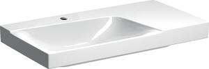 Geberit Xeno 2 lavabo, surface de pose à droite, avec trou pour robinetterie, sans trop-plein, 90x48 cm blanc avec KeraTect, 500533011, 500.533.01.1, 500.533.01.1