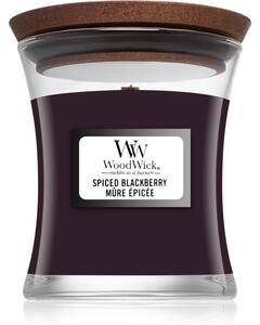Woodwick Spiced Blackberry candela profumata con stoppino in legno 85 g